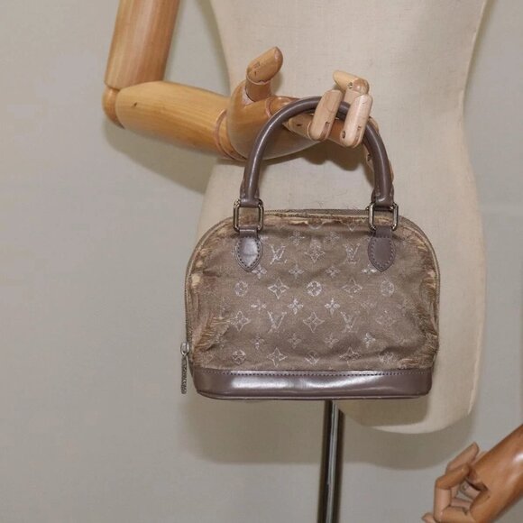 LOUIS VUITTON Monogram Satin Little Alma Hand Bag Gray M92147 LV Auth MY080 - Picture 15 of 16